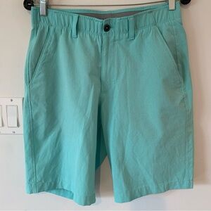 Under Armour Green Golf Shorts Mens 32 Golfing Walking Flat Front